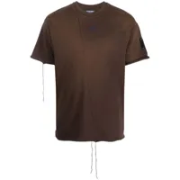 a-cold-wall* t-shirt en coton à effet usé - marron