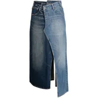 jnby jupe en jean à design asymétrique - bleu
