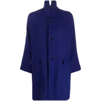 daniela gregis manteau à design de cape - bleu