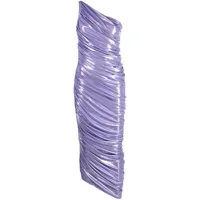 norma kamali robe drapée diana à design asymétrique - violet