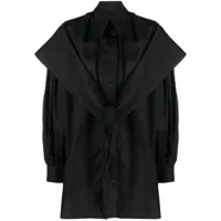 simone rocha chemise en coton à design superposé - noir