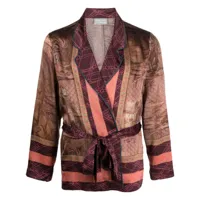pierre-louis mascia veste kamut à taille ceinturée - violet