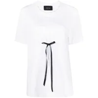 simone rocha t-shirt à détail de nœud - blanc