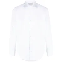 eleventy chemise à col italien - blanc