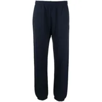 sporty & rich x lacoste pantalon de jogging à patch logo - bleu