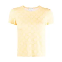 céline pre-owned t-shirt à imprimé macadam (années 1990-2000) - jaune