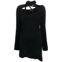 ottolinger robe courte à design asymétrique - noir