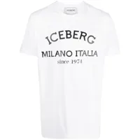 iceberg t-shirt en coton à logo imprimé - blanc