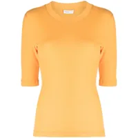 rosetta getty t-shirt fin en coton à design nervuré - orange