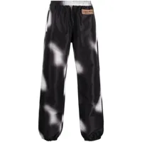 heron preston pantalon de jogging à motif abstrait - noir