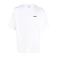 axel arigato t-shirt à logo brodé - blanc