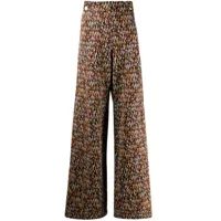 rosetta getty pantalon ample à motif en jacquard - multicolore