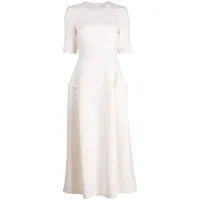 rosetta getty robe longue à manches courtes - blanc