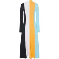 rosetta getty robe mi-longue à design color block - bleu