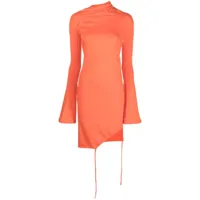 ottolinger robe mi-longue à encolure asymétrique - orange
