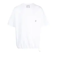 wooyoungmi t-shirt à plaque logo - blanc