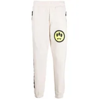 barrow pantalon de jogging en coton à logo imprimé - tons neutres