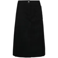 lanvin jupe longue à design plissé - noir