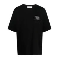 société anonyme t-shirt bicolore à imprimé numéro - noir