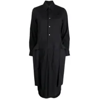 toga pulla robe-chemise à boutonnière - noir