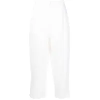 adriana degreas pantalon fuselé à taille haute - blanc