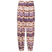 adriana degreas pantalon plissé à imprimé ondas vintage - violet