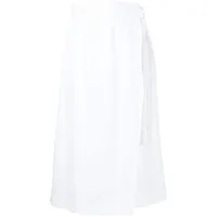 adriana degreas jupe à design portefeuille - blanc