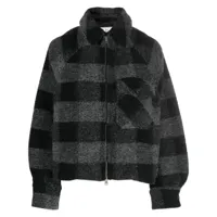 woolrich veste zippée à carreaux - noir