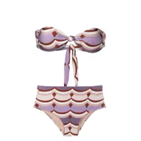 adriana degreas bikini ondas à imprimé vintage - violet