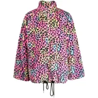 natasha zinko veste à imprimé léopard - rose