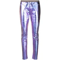 rick owens pantalon skinny à effet irisé - violet