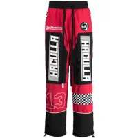haculla pantalon de jogging super premium racer à logo imprimé - rouge