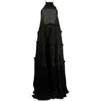 acler robe plissée à design sans manches - noir