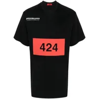 424 t-shirt en coton à imprimé graphique - noir