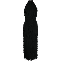 a.w.a.k.e. mode robe en crêpe à dos nu - noir