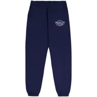 sporty & rich pantalon de jogging à logo health club - bleu