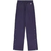 sporty & rich pantalon de jogging à patch logo - bleu