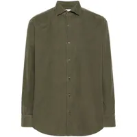 glanshirt chemise en velours côtelé - vert