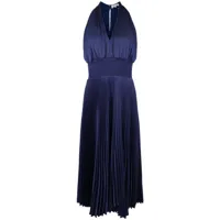 a.l.c. robe mi-longue riviera plissée - bleu