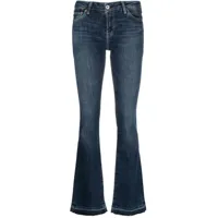 ag jeans jean évasé à taille basse - bleu