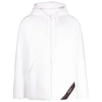 prada veste matelassée à logo imprimé - blanc