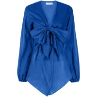 faithfull the brand robe courte mantra à col v profond - bleu