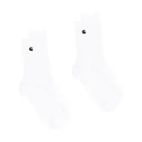 carhartt wip chaussettes en coton mélangé à logo brodé - blanc