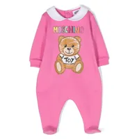 moschino kids pyjama en coton à motif teddy bear - rose