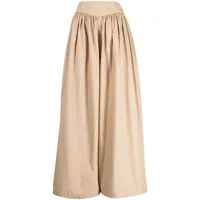 batsheva pantalon ample kafka à plis - marron