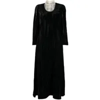 batsheva robe à empiècements en dentelle - noir
