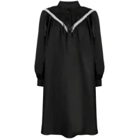batsheva robe-chemise landry à détail de dentelle - noir