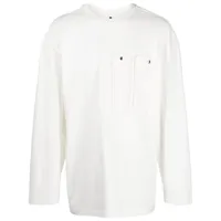 oamc t-shirt en coton biologique à manches longues - blanc