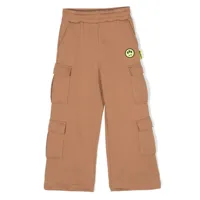 barrow kids pantalon en coton à poches cargo - marron