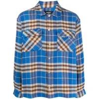 represent chemise en flannelle à carreaux - bleu